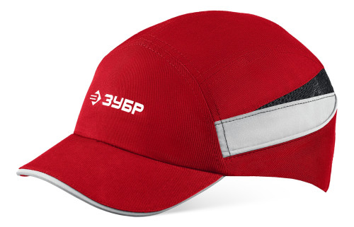 ЗУБР БИНОМ, красная, ударопрочный корпус, укороченный козырёк 55мм, размер от 54 до 59см, защитная каскетка, Профессионал / 11096